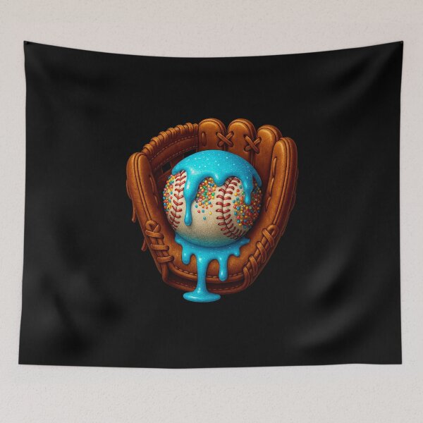 Item preview, Baseball Glove Ice Cream Drip Funny Ice Cream Baseball Glove designed and sold by facegm.