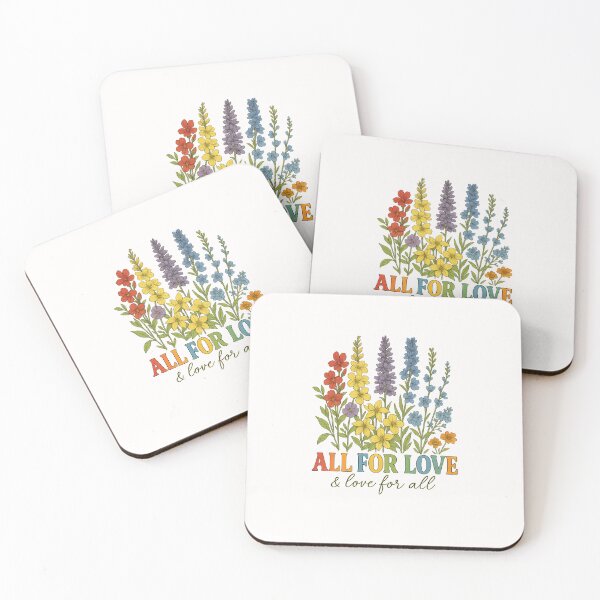 Item preview, All For Love & Love For All Inspirational Floral LGBT Pride designed and sold by facegm.