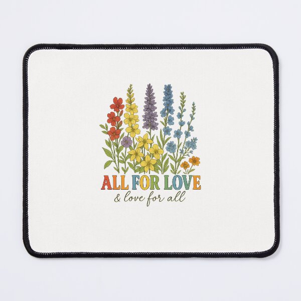 Item preview, All For Love & Love For All Inspirational Floral LGBT Pride designed and sold by facegm.