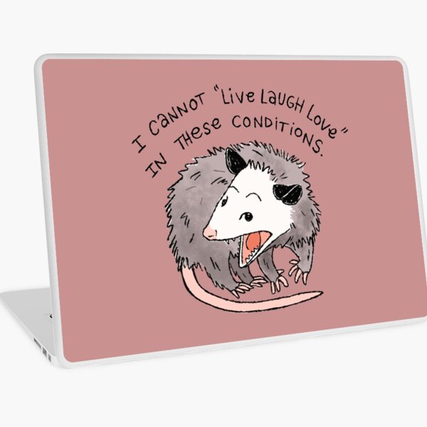 Aperçu de l'œuvre Opossum Live Laugh Love créée et vendue par heyouwitheface.