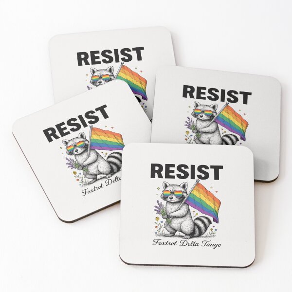Item preview, Foxtrots Delta Tangos Funny LGBT Resist Raccoon Activism  designed and sold by facegm.