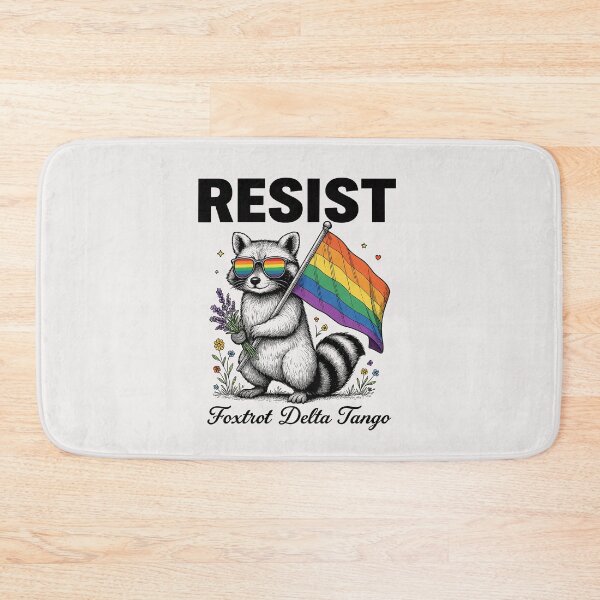 Item preview, Foxtrots Delta Tangos Funny LGBT Resist Raccoon Activism  designed and sold by facegm.