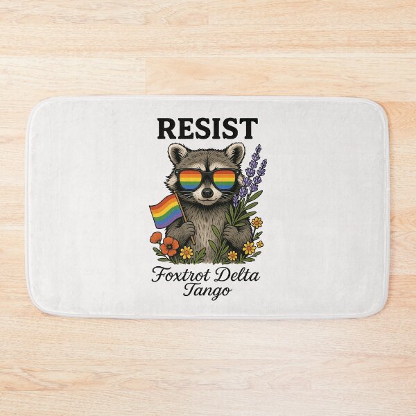 Item preview, Foxtrots Delta Tangos Funny LGBT Resist Raccoon Activism designed and sold by facegm.