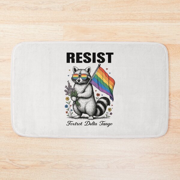 Item preview, Foxtrots Delta Tangos Funny LGBT Resist Raccoon Activism designed and sold by facegm.