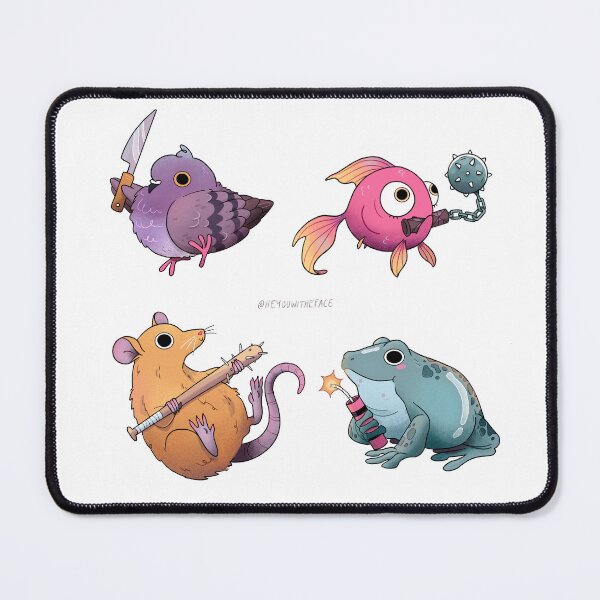 Item preview, Cute Angry Stabby Pets! designed and sold by heyouwitheface.