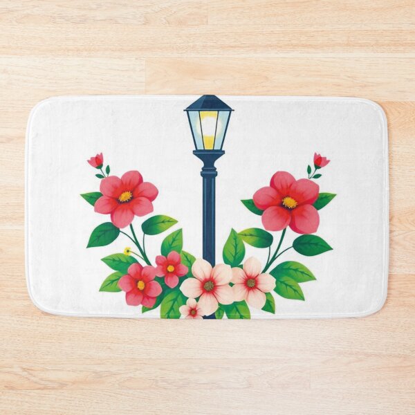 Item preview, Street Lamp with Beautiful Flowers designed and sold by AnuNP.
