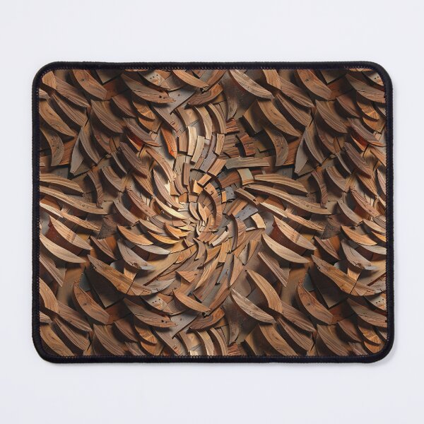 Item preview, Abstract Brown Wooden Pieces with Artistic Geometric Arrangement designed and sold by CoolPixels.