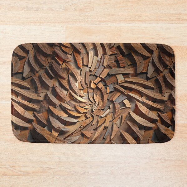 Item preview, Abstract Brown Wooden Pieces with Artistic Geometric Arrangement designed and sold by CoolPixels.