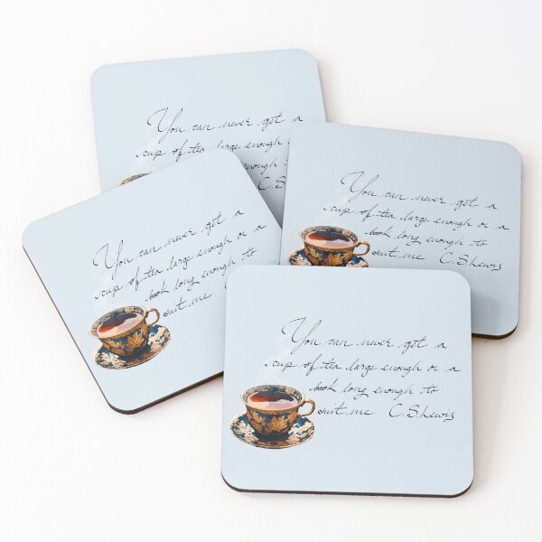 Item preview, You can never get a cup of tea large enough or a book long enough to suit me quote by CS Lewis designed and sold by EllieBubs.