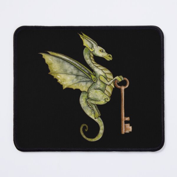 Item preview, Green Key Keeper Dragon designed and sold by AmyBrownArt.