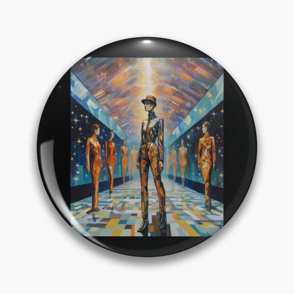 Item preview,  "Futuristic Catwalk: Shifting Geometries and Flashing Stars" designed and sold by Artisticanvas.