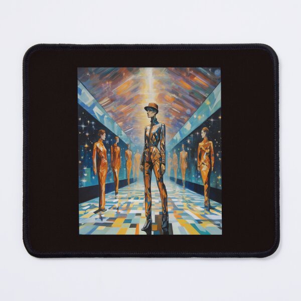 Item preview,  "Futuristic Catwalk: Shifting Geometries and Flashing Stars" designed and sold by Artisticanvas.