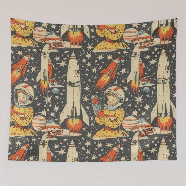 Item preview, Blast Off! 1950s Sci-Fi Kid in Space designed and sold by Skolyak.