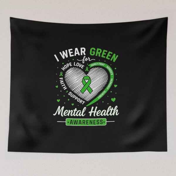 Item preview, Corazón, me visto de verde por el mes de concientización sobre la salud mental designed and sold by diyoor.