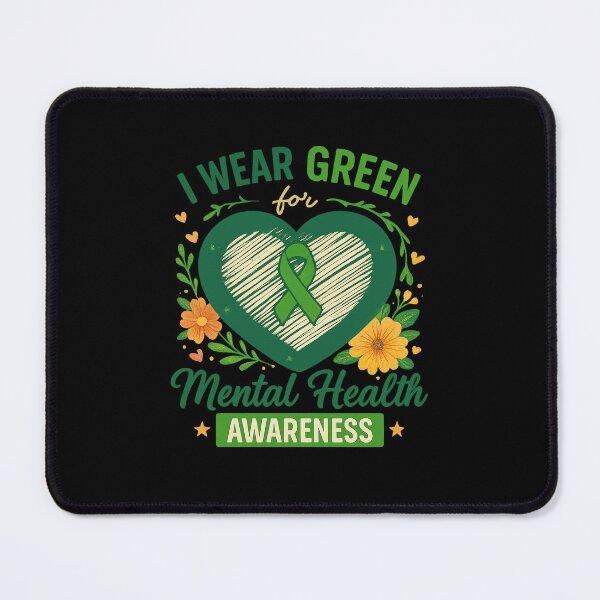 Item preview, Heart I Wear Green For Mental Health Awareness Month designed and sold by diyoor.