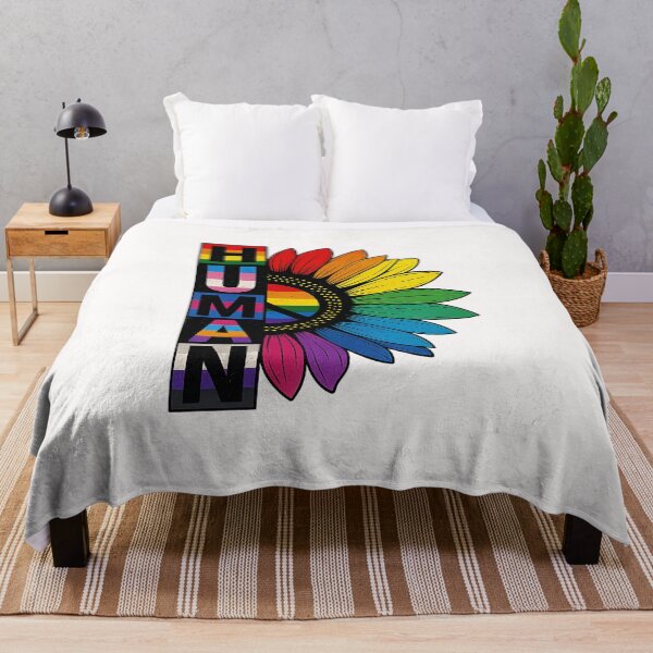 Item preview, HUMAN Sunflower LGBT Flag Gay Pride Month Proud LGBTQ designed and sold by diyoor.