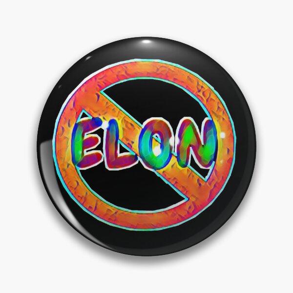 Item preview, NO ELON! Round Anti-Elon Musk Bumper Sticker Decal For Tesla Owners! #6 designed and sold by creativerooney.