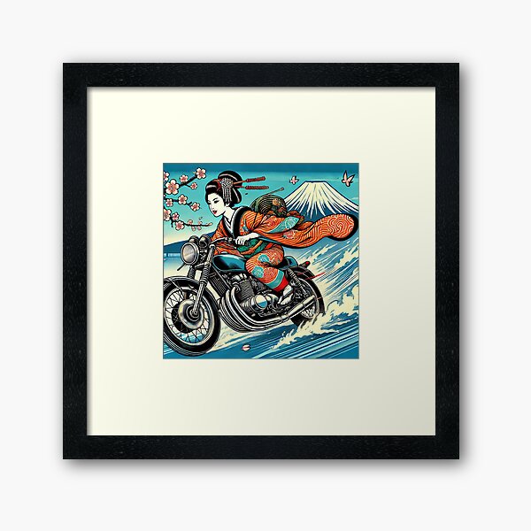 Aperçu de l'œuvre Kimono Rider : Ukiyo-e Rebel créée et vendue par MiW deigns.