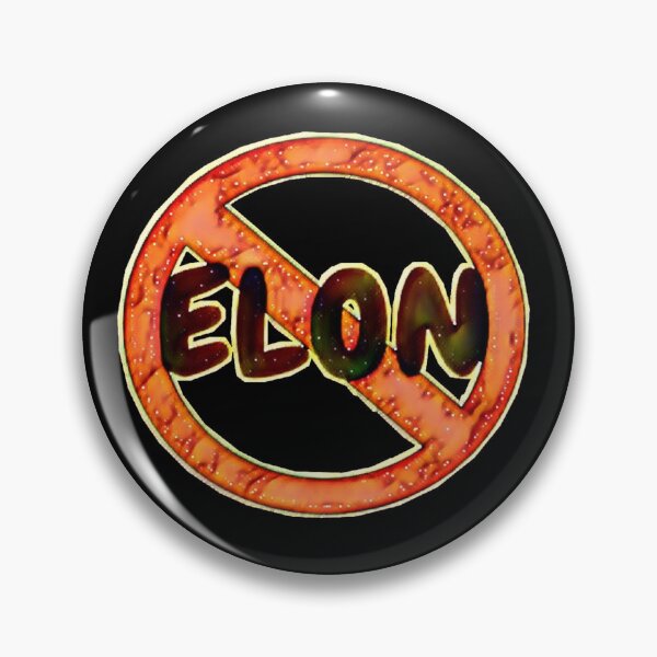 Item preview, NO ELON! Round Anti-Elon Musk Bumper Sticker Decal For Tesla Owners! #7 designed and sold by creativerooney.