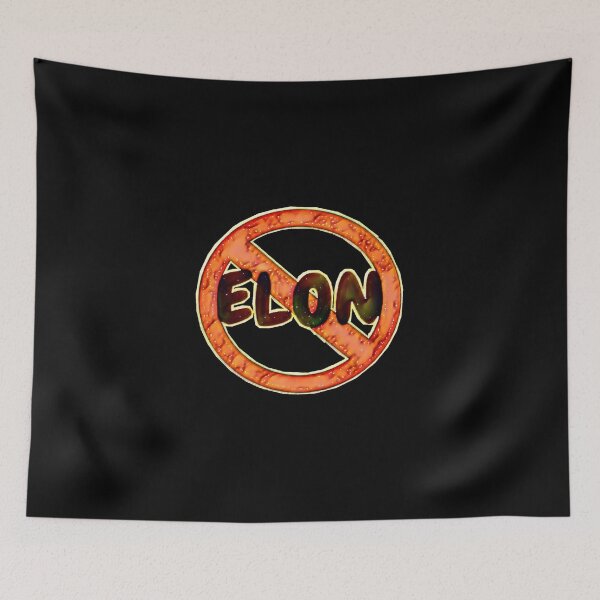 Item preview, NO ELON! Round Anti-Elon Musk Bumper Sticker Decal For Tesla Owners! #7 designed and sold by creativerooney.