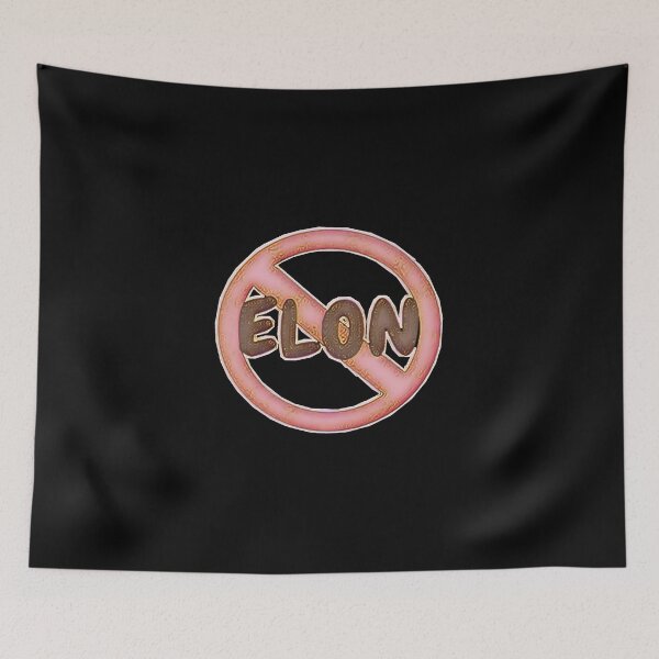 Item preview, NO ELON! Round Anti-Elon Musk Bumper Sticker Decal For Tesla Owners! #8 designed and sold by creativerooney.