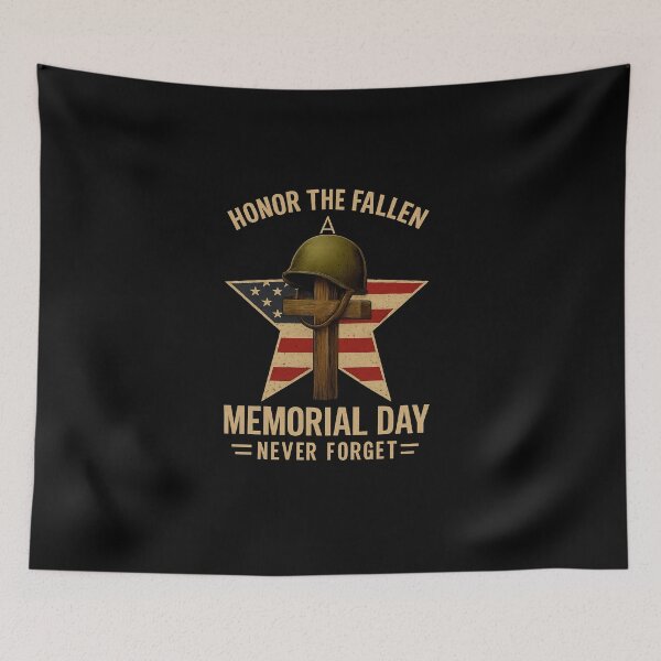 Item preview, Memorial Day Honor The Fallen American Flag Cross Helmet designed and sold by diyoor.