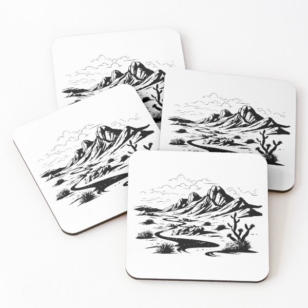 Item preview, Mojave Desert Landscape Arid Region Joshua Trees Sand  designed and sold by inkoutninja.