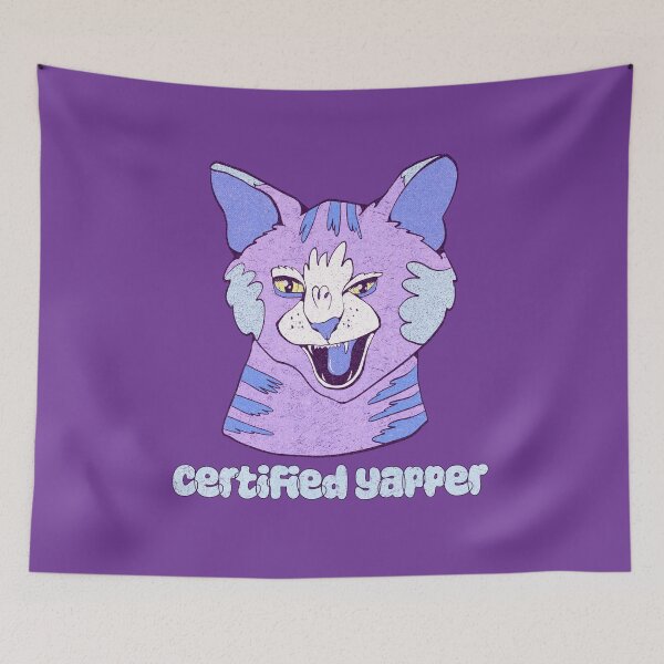 Item preview, certified yapper cat designed and sold by crestfallenmermaid.