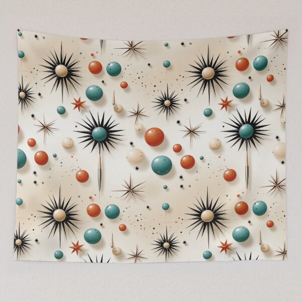Item preview, Atomic Orbit: Mid-Century Modern Space Pattern designed and sold by Skolyak.
