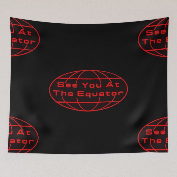 Item preview, black and red severance lumon logo see you at the equator  designed and sold by crestfallenmermaid.