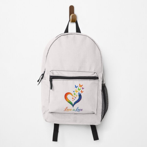 Item preview, Rainbow Love Is Love LGBT Gay Lesbian Pride Butterfly Heart designed and sold by TalalosART.