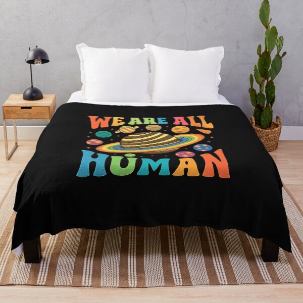 Item preview, Space Groovy We are All Human LGBT Pride Rainbow Equal Right designed and sold by TalalosART.