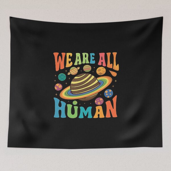 Item preview, Space Groovy We are All Human LGBT Pride Rainbow Equal Right  designed and sold by TalalosART.