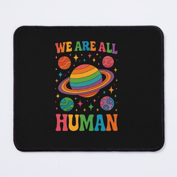 Item preview, Space Groovy We are All Human LGBT Pride Rainbow Equal Right  designed and sold by TalalosART.