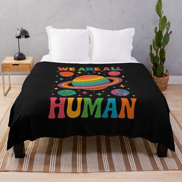 Item preview, Space Groovy We are All Human LGBT Pride Rainbow Equal Right designed and sold by TalalosART.