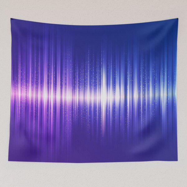 Item preview, digital blue-purple wave form, futuristic sound wave pattern  designed and sold by NiamLab.