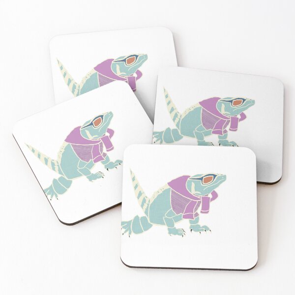 Item preview, Preppy pets iguana lizard with sweater and sunglasses designed and sold by RRuffieuxStudio.