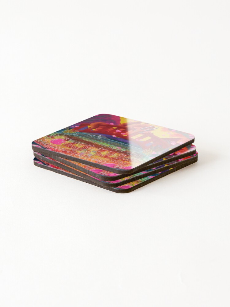 Thumbnail 4 of 5, Coasters (Set of 4), Hello Gorgeous! designed and sold by RabbitsOnChalk.
