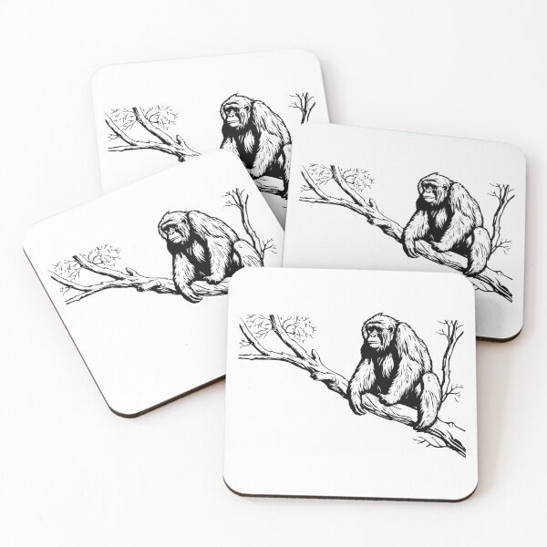 Item preview, Monkey Chimpanzee Jungle Tree Branch Orangutan Primate  designed and sold by inkoutninja.