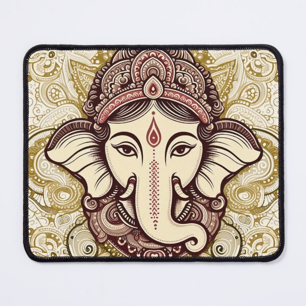 Item preview, Ganesha Head on decorative background designed and sold by ZOXOFO.