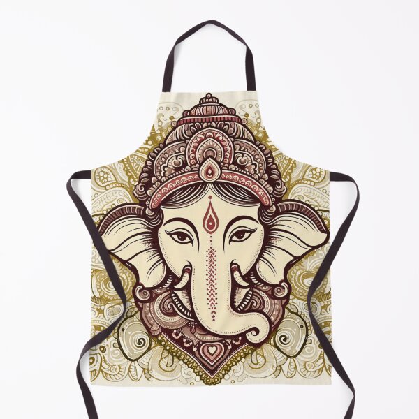 Item preview, Ganesha Head on decorative background designed and sold by ZOXOFO.