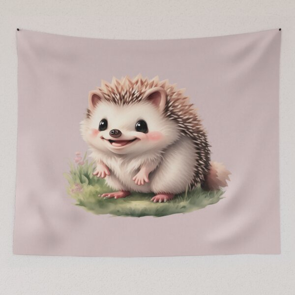 Item preview, Adorable Smiling Baby Hedgehog Watercolor Clipart designed and sold by CharmingGarden.