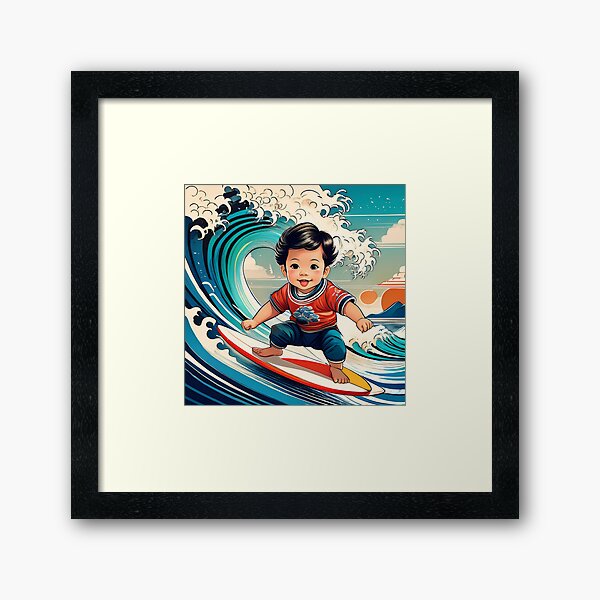 Aperçu de l'œuvre Art du bébé Wave Rider créée et vendue par MiW deigns.
