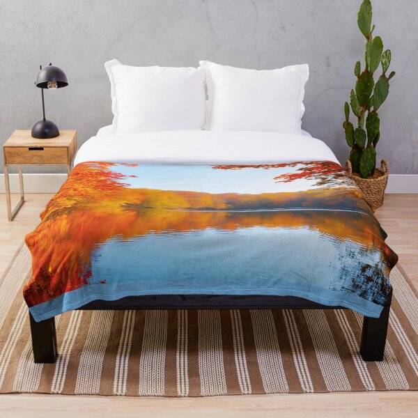 Item preview, Autumn trees in the forest reflected on the river surface. designed and sold by PattaZone.