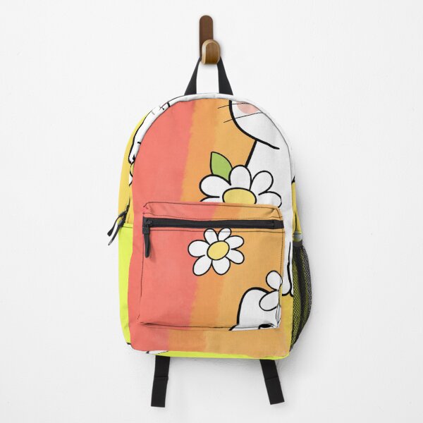 Item preview, Cute Winking Cat with Daisies | Rainbow Pastel Background | Kawaii Cat Design designed and sold by KantaponEarth.