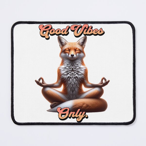 Item preview, Good Vibes Fox Art | Zen Meditation Fox Design | Mindfulness Positivity Quote | Pacific NW Gear Co designed and sold by PacificNWGearCo.