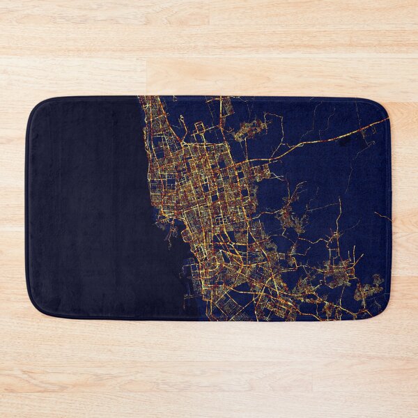 Item preview, Jeddah Makkah Saudi Arabia Map - City At Night designed and sold by deMAP.