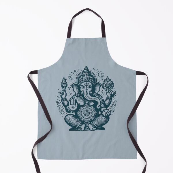 Item preview, Seated Blue Ganesha with chakras designed and sold by ZOXOFO.