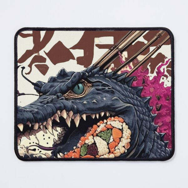 Item preview, Pirate Sea Monster Crocodile – Japanese Wave Art with Ships & Ocean Adventure designed and sold by Ali Aboelmakarem.