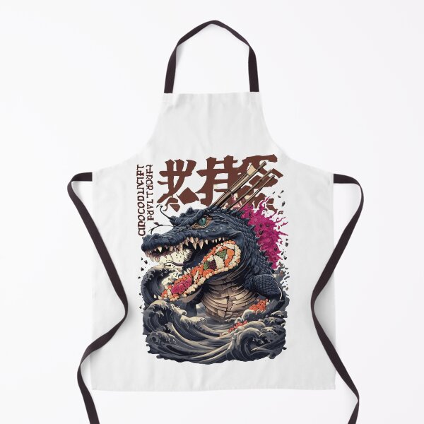 Item preview, Pirate Sea Monster Crocodile – Japanese Wave Art with Ships & Ocean Adventure designed and sold by Ali Aboelmakarem.